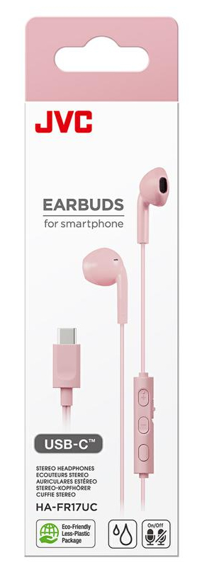 JVC HA-FR17UC Headphones Wired In-ear Calls/Music USB Type-C Pink image 2