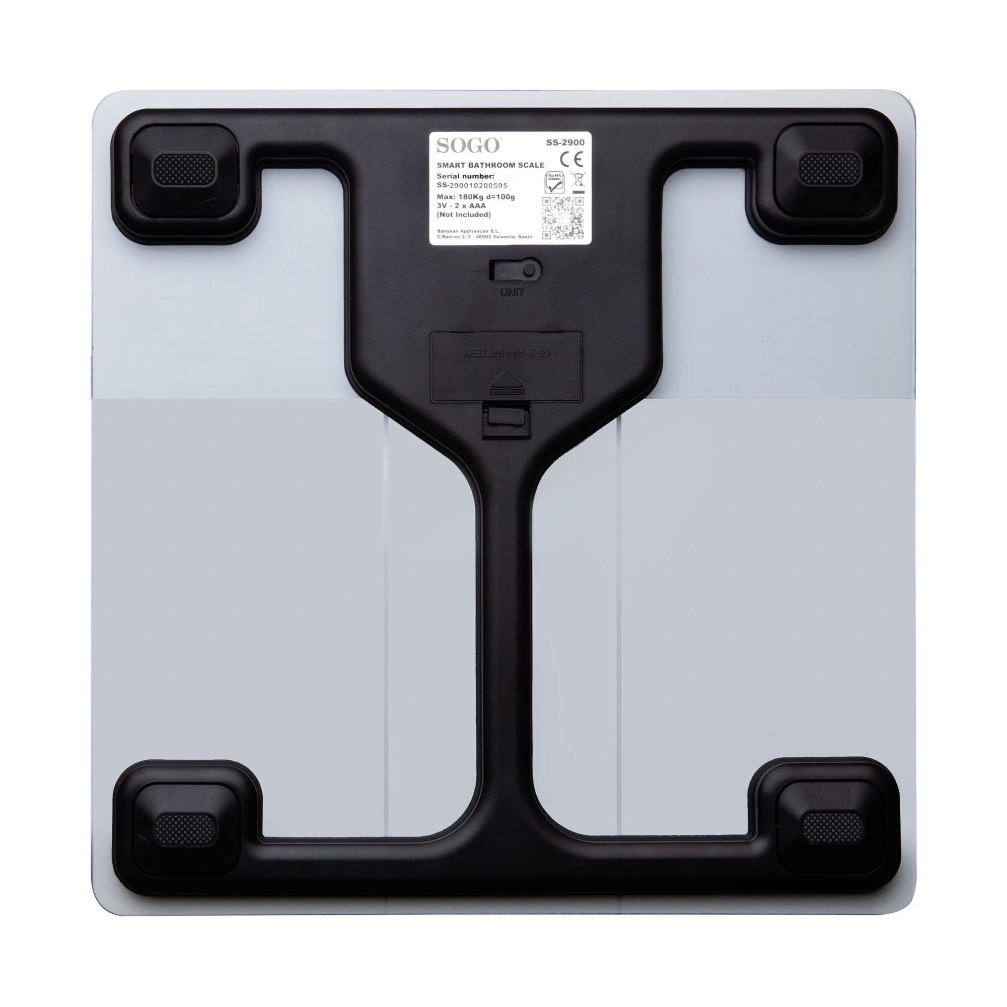 Sogo BAB-SS-2900 personal scale Square Black Electronic personal scale – image 5