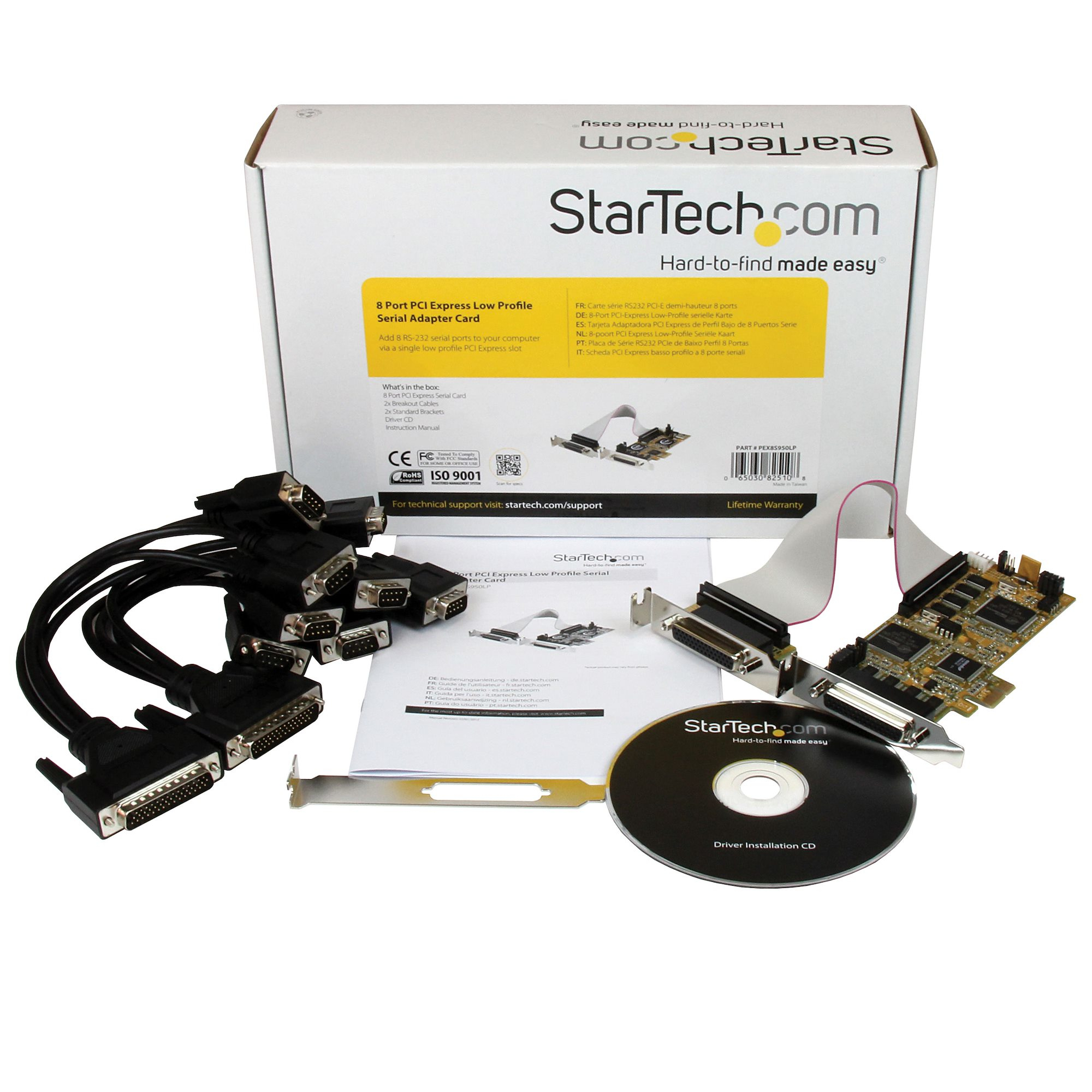 StarTech.com Newer version available PEX8S1050LP: 8 Port PCI Express Low Profile Serial Adapter Card - Serial Adapter - PCIe - RS-232-8 Ports – image 4
