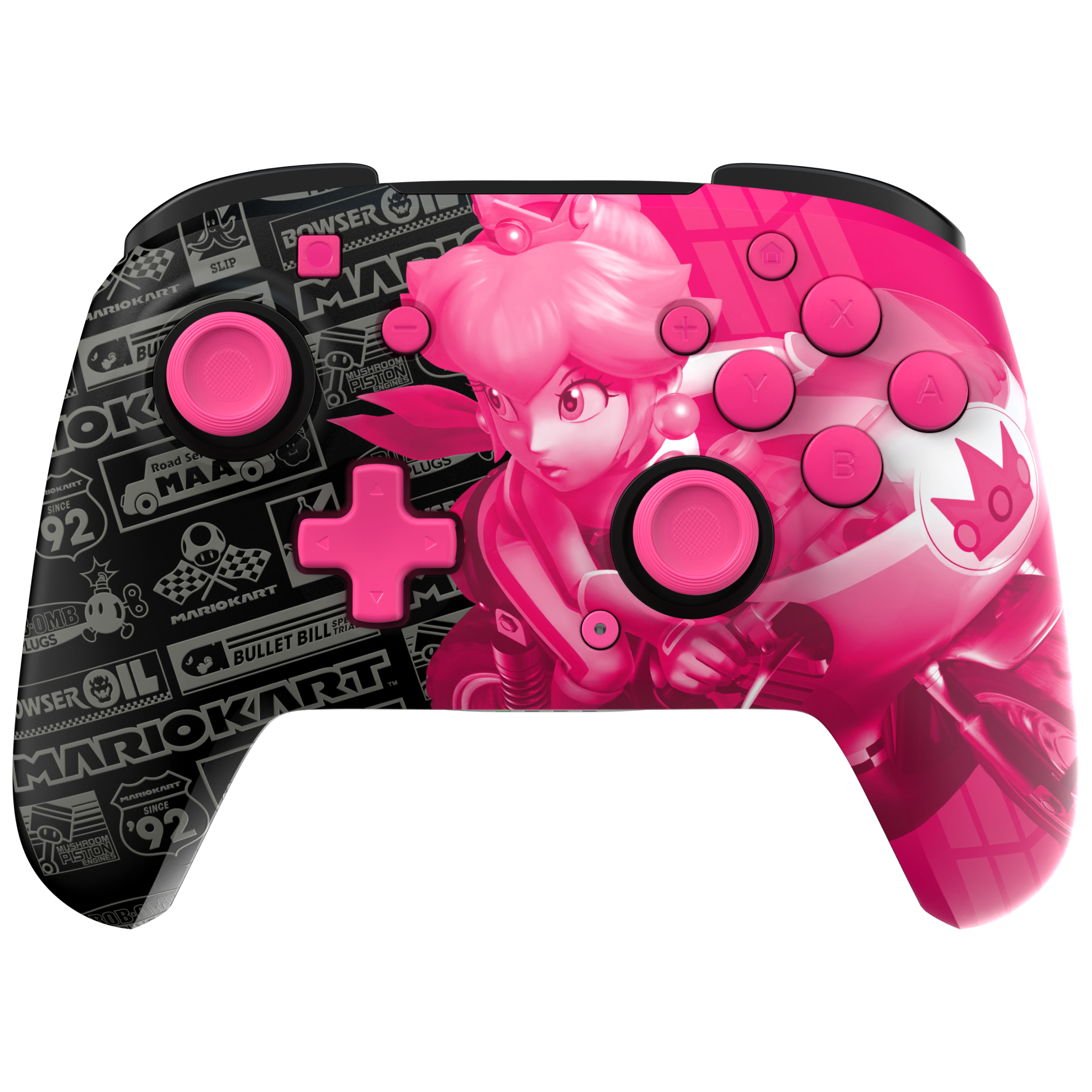 PDP Rematch Glow Nero, Rosa Gamepad Analogico/Digitale Nintendo Switch, Nintendo Switch OLED