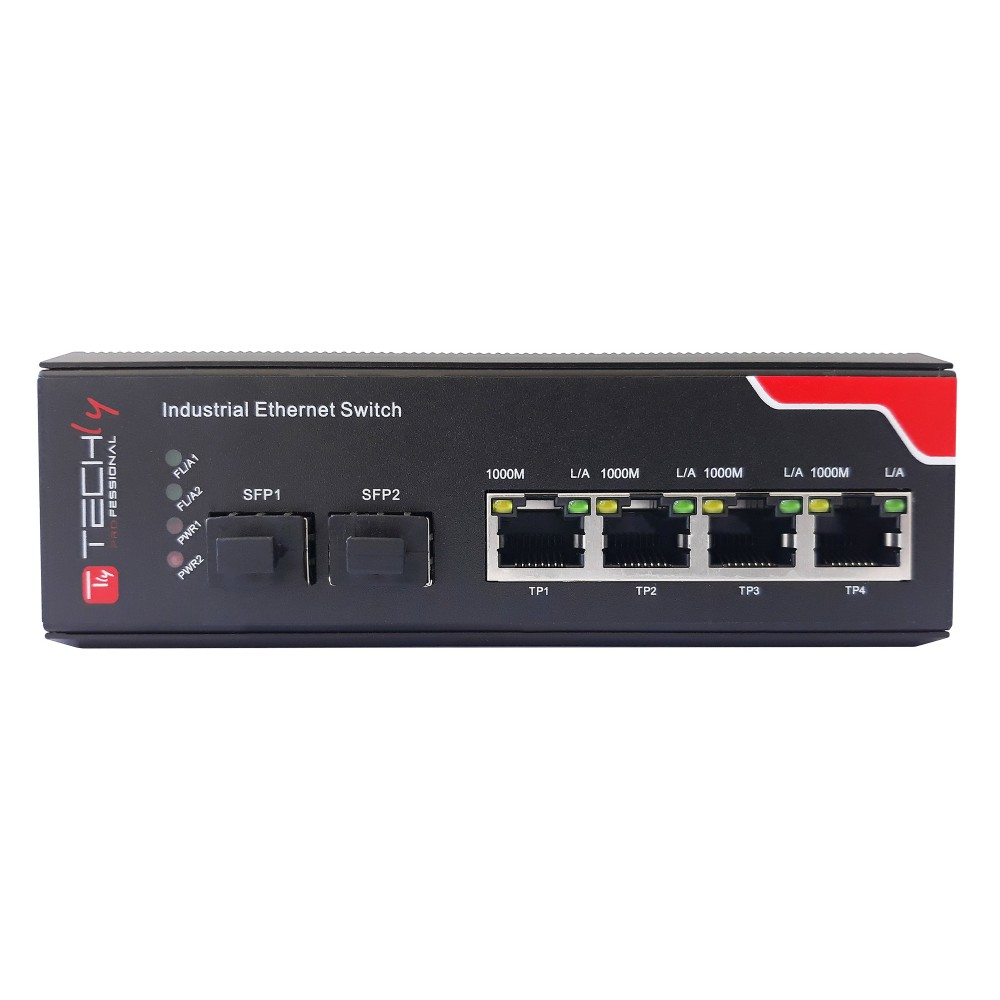 Techly I-SWHUB-IND3204 network switch Gigabit Ethernet (10/100/1000) Black – image 2