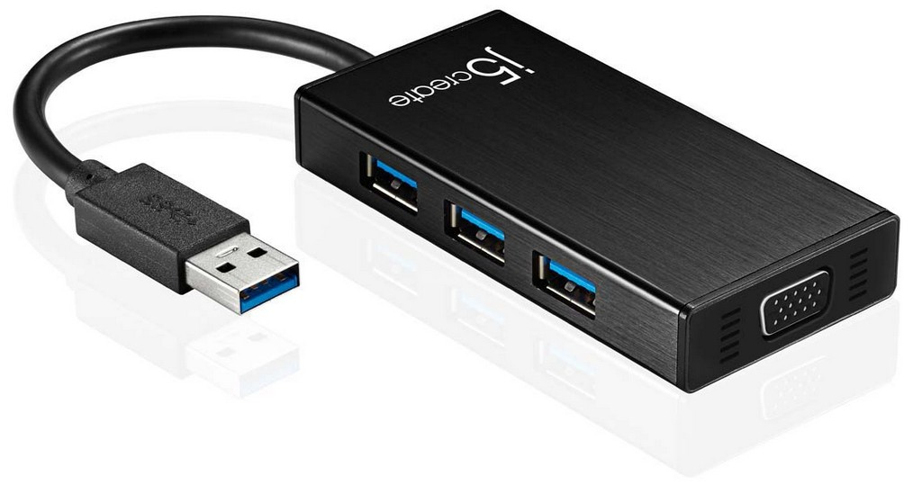 j5create JUH410 laptop dock/port replicator Black – image 1