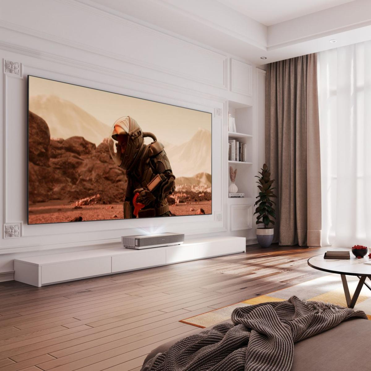 Hisense 120L5HA projection TV Ultra short throw projector 2700 ANSI lumens DLP UHD 4K (3840x2160) Silver, White – image 5