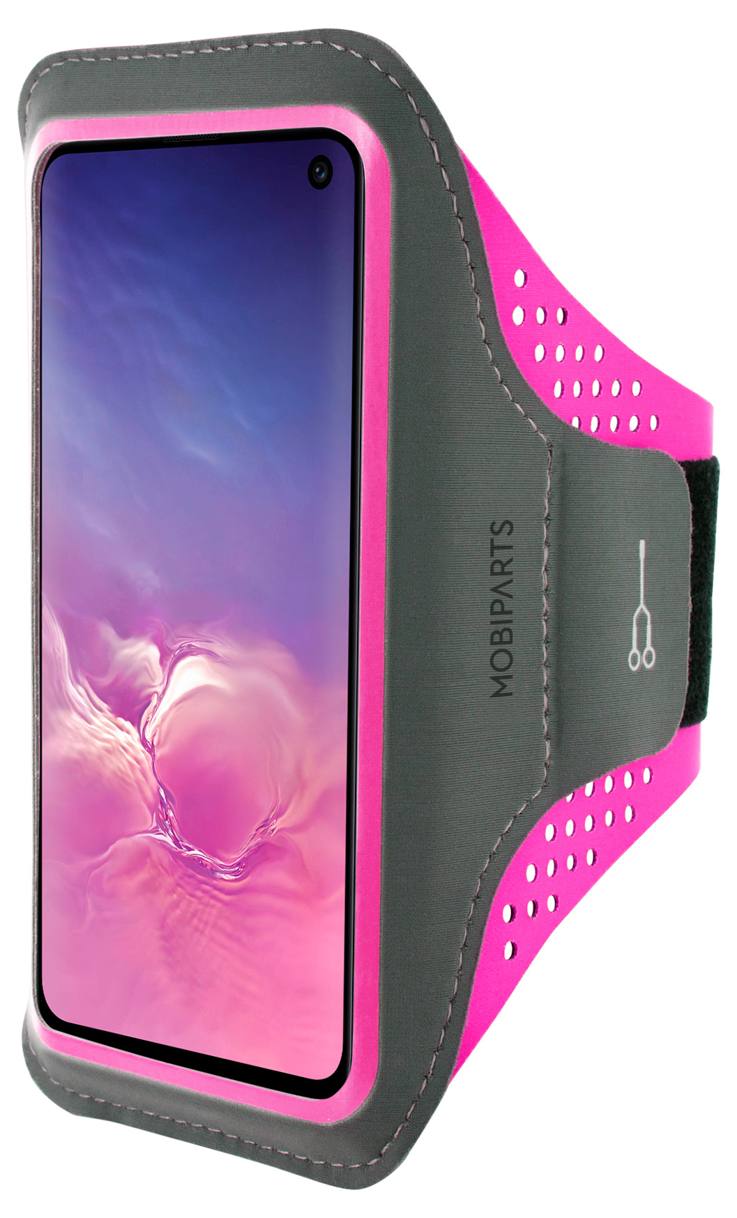 Mobiparts Comfort Fit Sport Armband Samsung Galaxy S10e Neon Pink – image 1