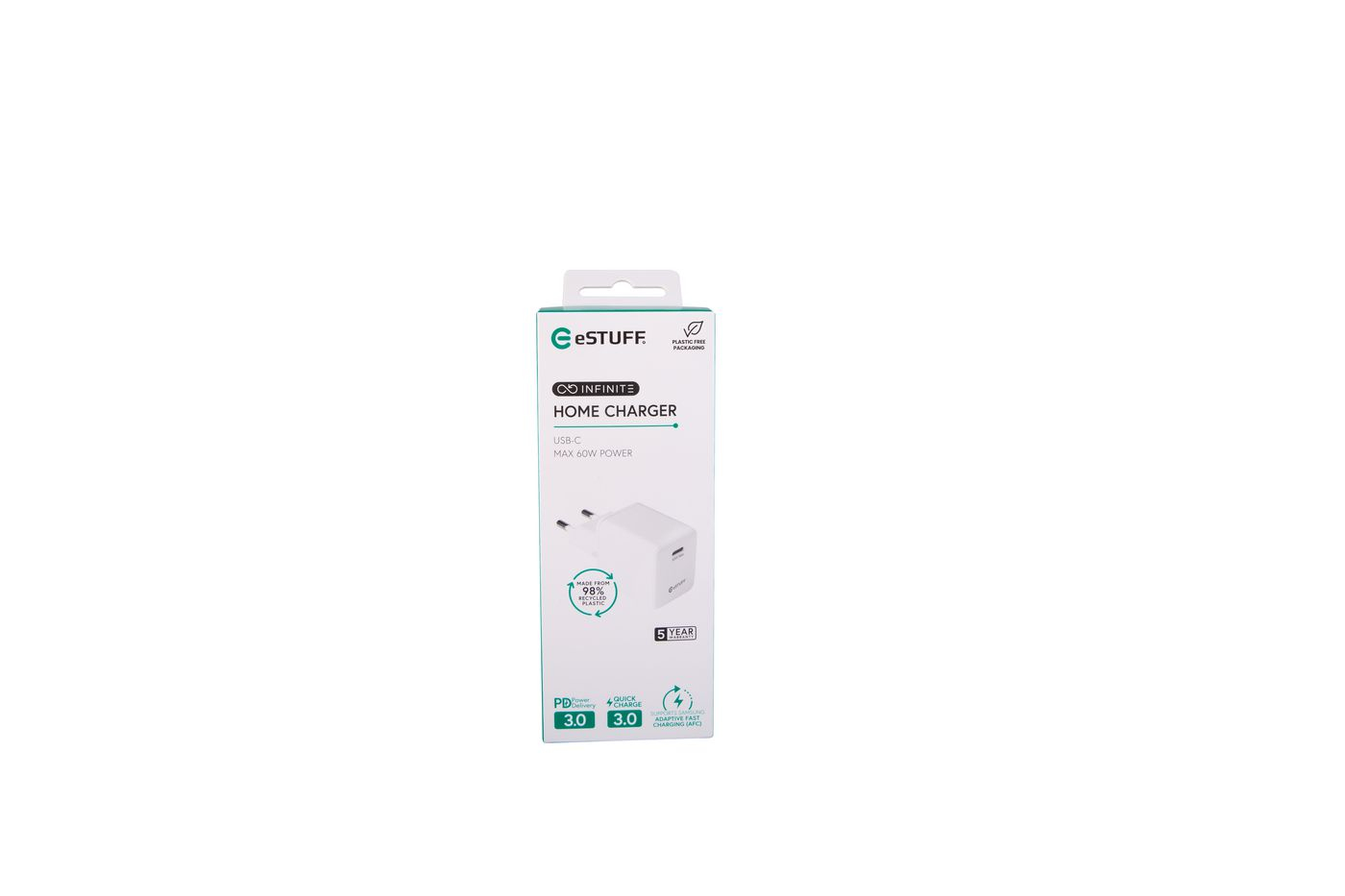 eSTUFF ES637060 mobile device charger Smartphone White AC Fast charging Indoor – image 3