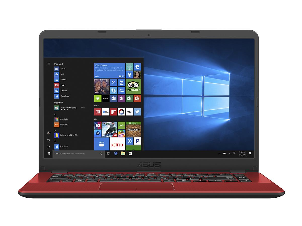 ASUS Vivobook 15 X505BA-RH96-RD laptop AMD A9 A9-9420 39.6 cm (15.6") HD 8 GB DDR4-SDRAM 256 GB SSD Wi-Fi 5 (802.11ac) Windows 10 Red