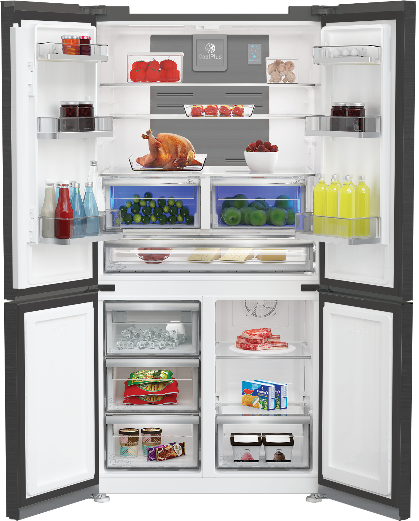 Grundig GQN34220PZ 4 Door American Fridge Freezer With Cool & Freeze Zone – image 2