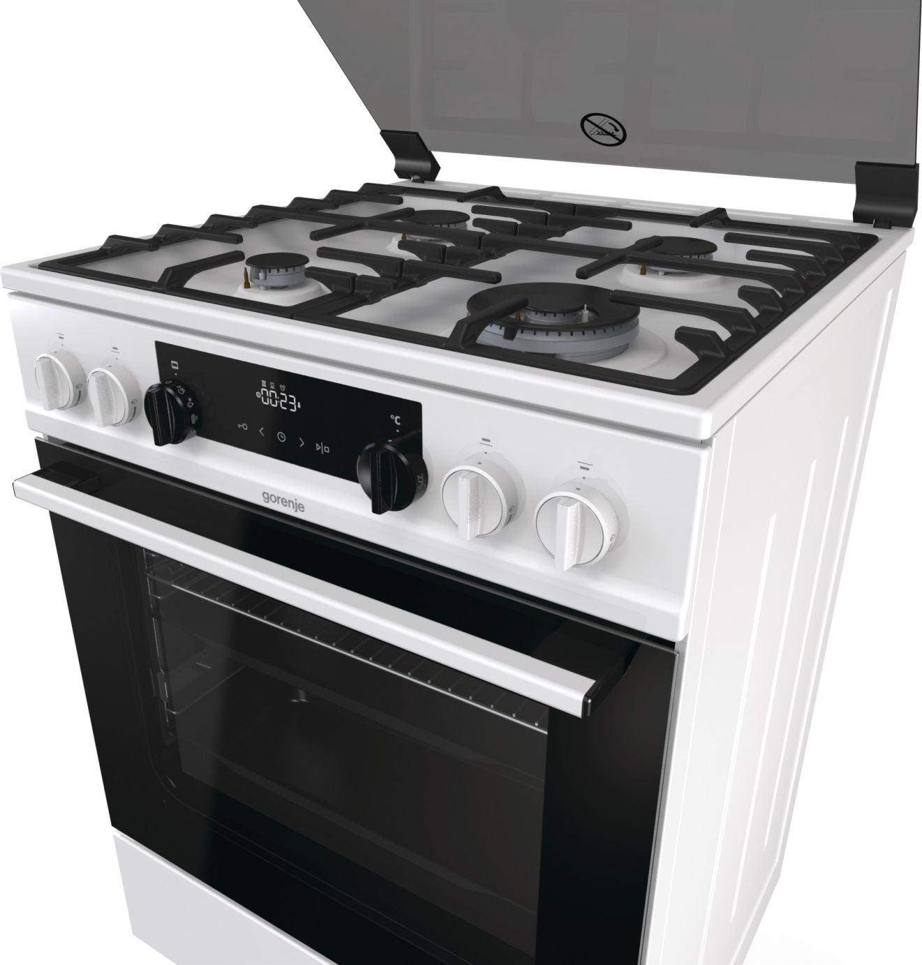 Gorenje K6352WA Freestanding cooker Electric Gas White – image 5