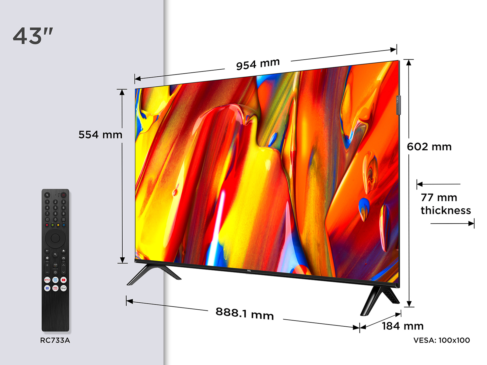 TCL 43V5C-UK TV 109.2 cm (43") Full HD Smart TV Wi-Fi Black – image 2