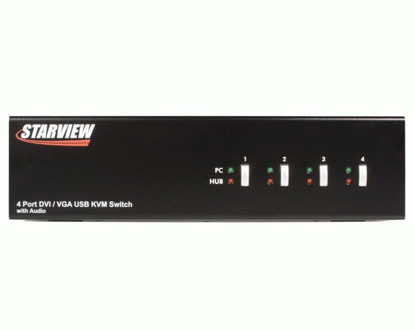 StarTech.com 4 Port StarView DVI/VGA Dual Display USB KVM Switch Audio – image 2