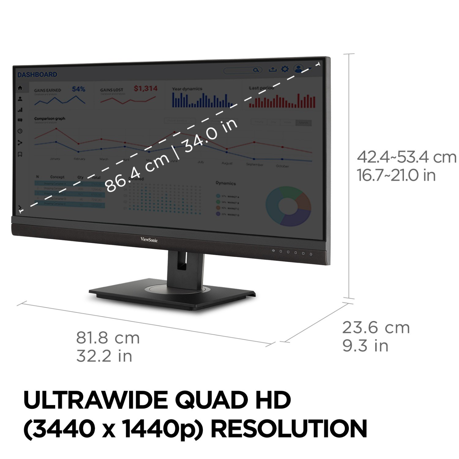 Viewsonic VG Series VG3456A computer monitor – image 5