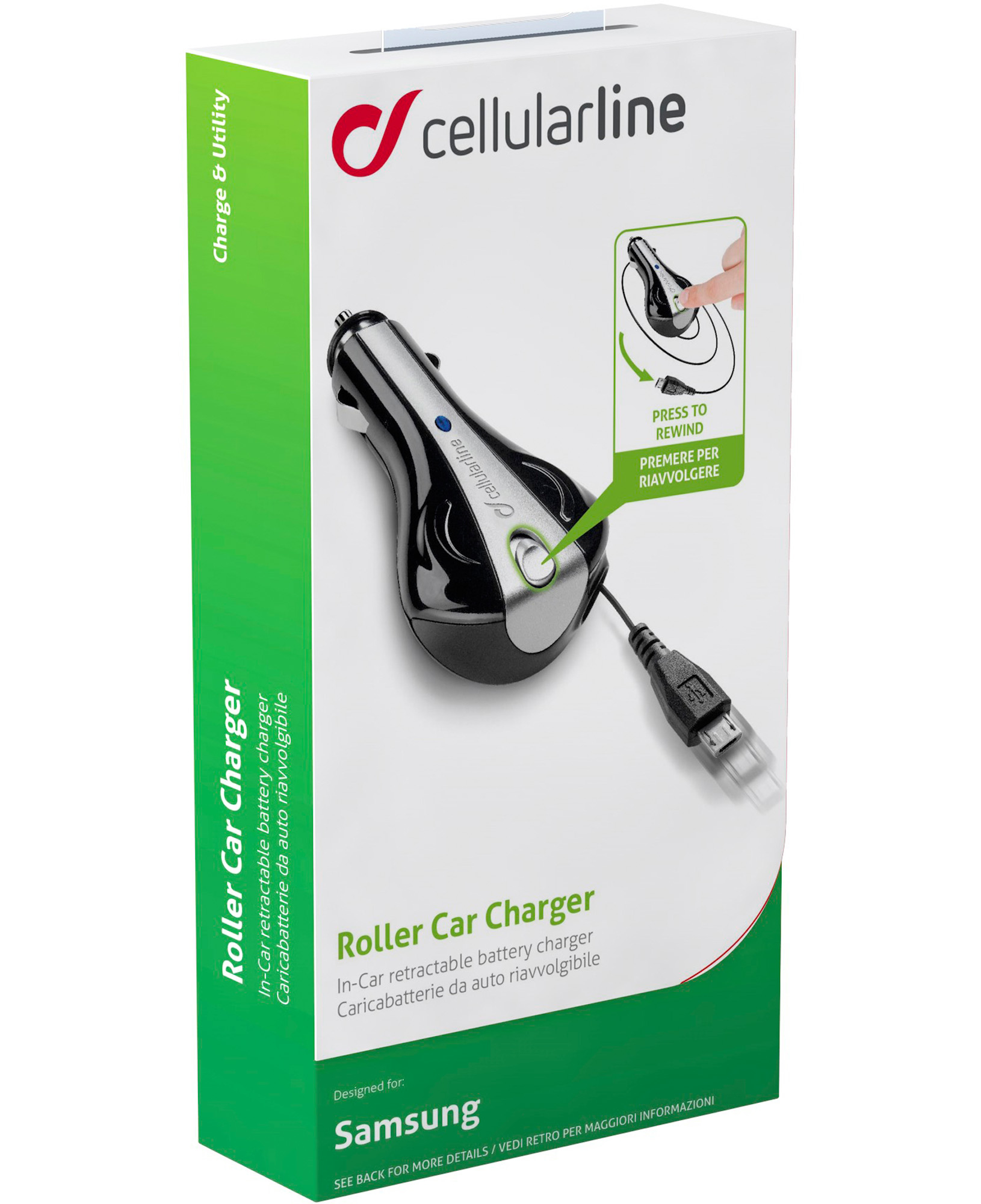Cellularline Roller Car Charger - Micro USB – image 2