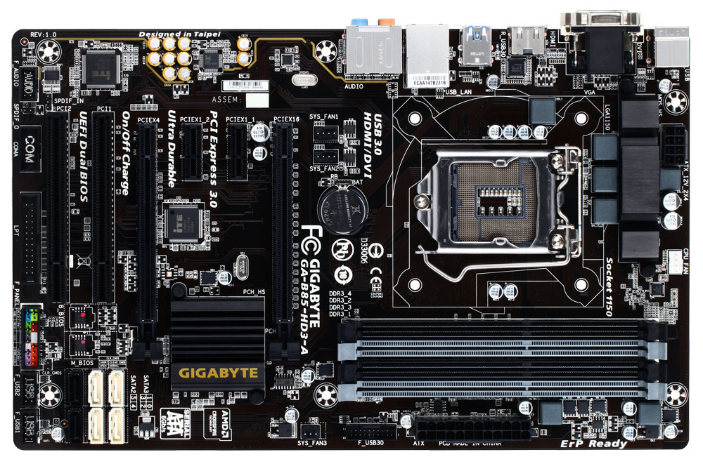 GIGABYTE GA-B85-HD3-A motherboard Intel® B85 LGA 1150 (Socket H3) ATX