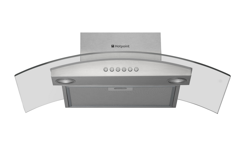 Hotpoint HDA7.5SAB cooker hood Wall-mounted Stainless steel 474 m³/h – image 2