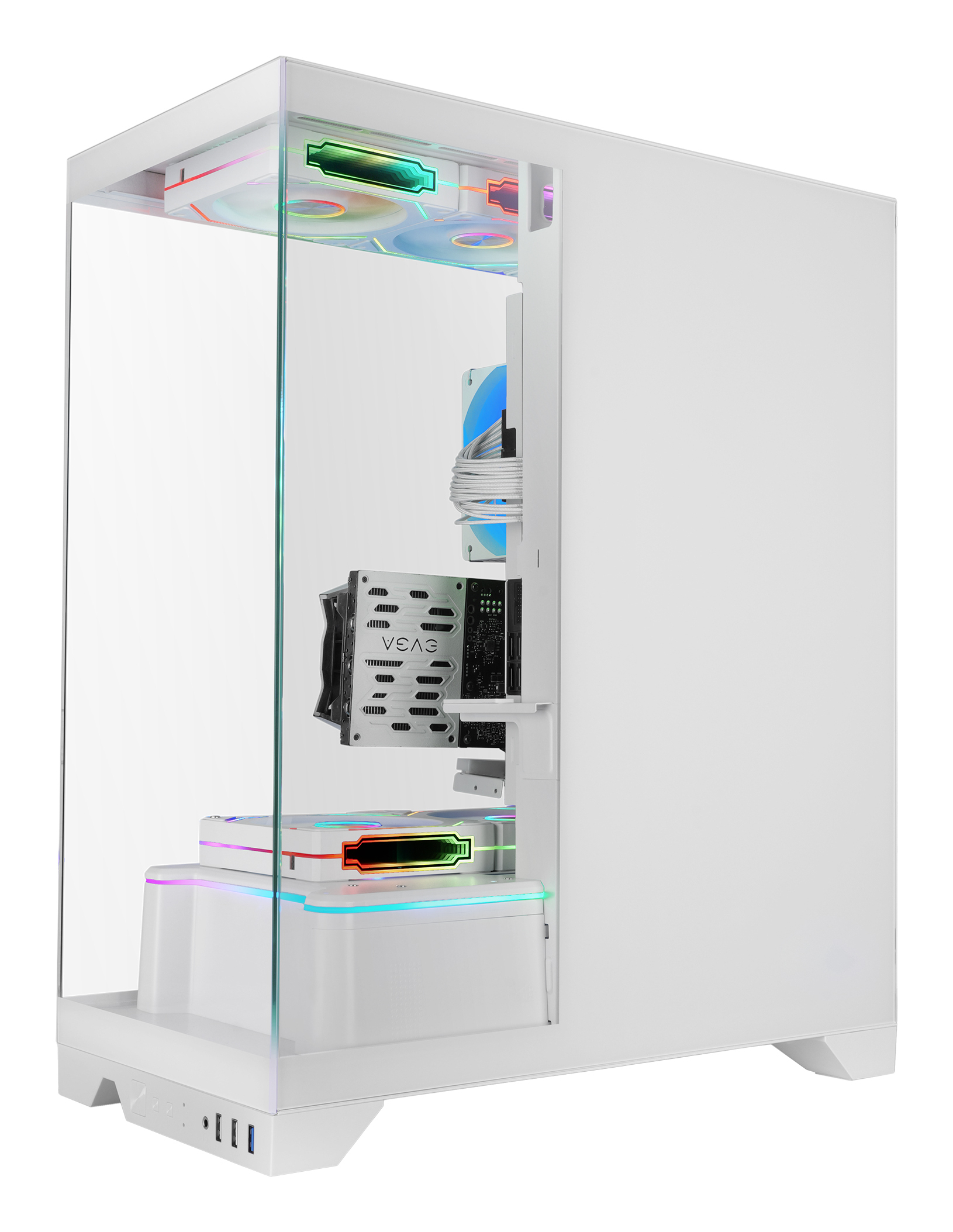 Mars Gaming MCPRISMAW computer case Midi Tower White – image 3