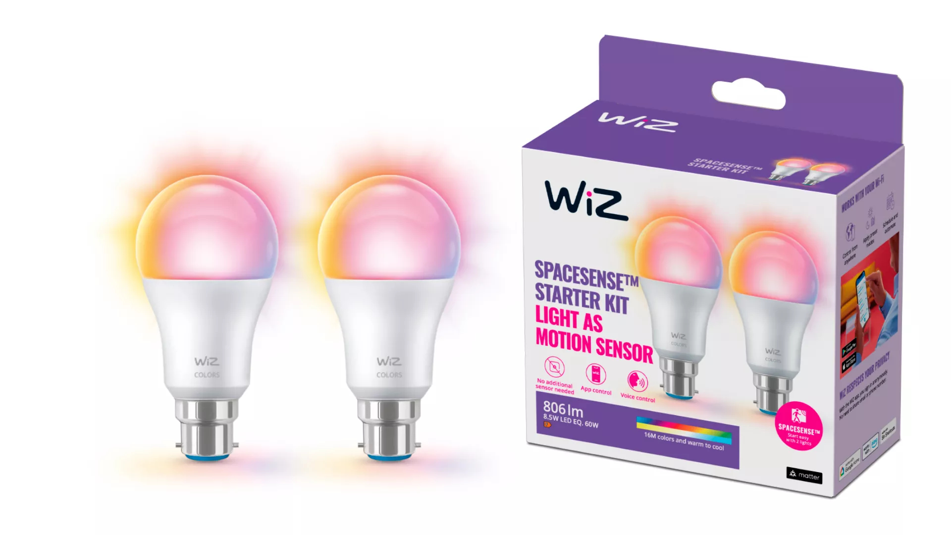WiZ Bulb 60 W A60 B22 x2 – image 2