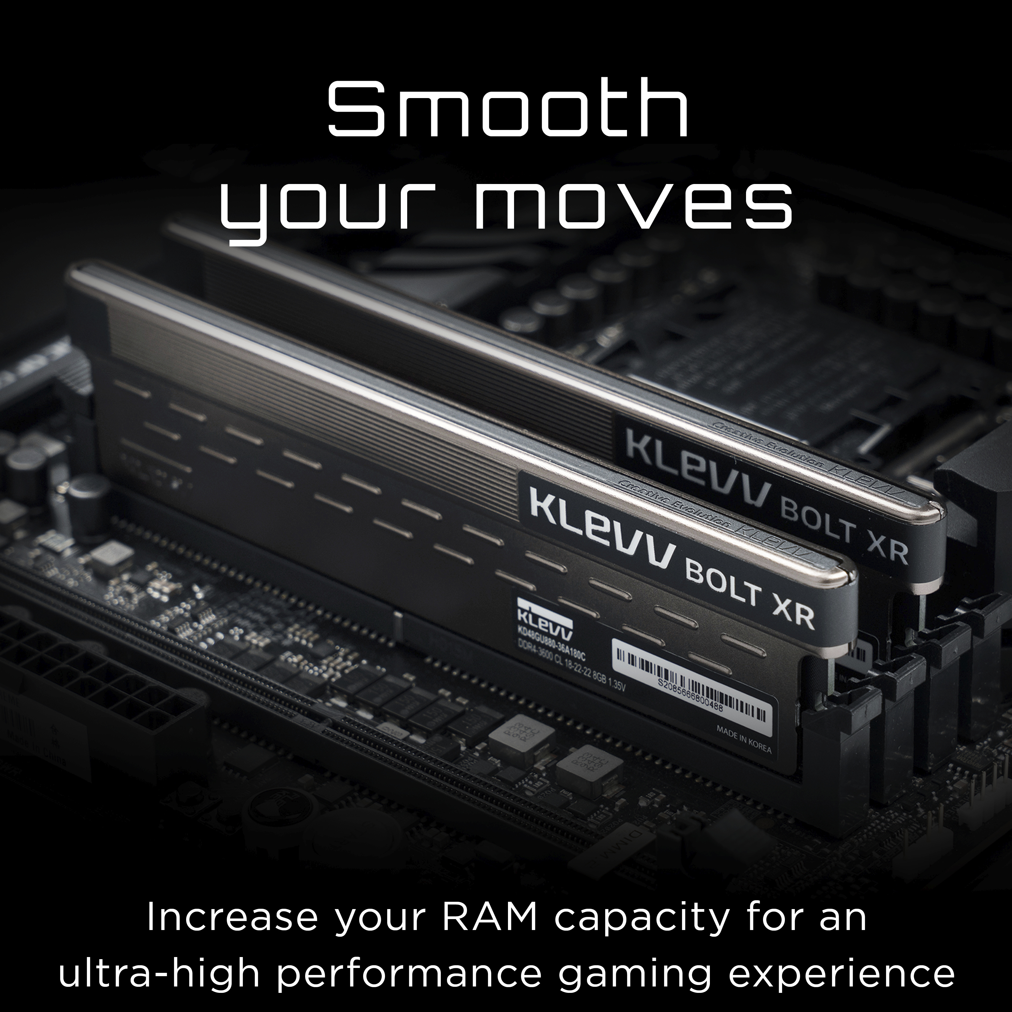 Klevv 8GB 4000MHz CL19 DDR4 GAMING RAM MODULE 19-25-25-45 1.4V BOLT XR image 5