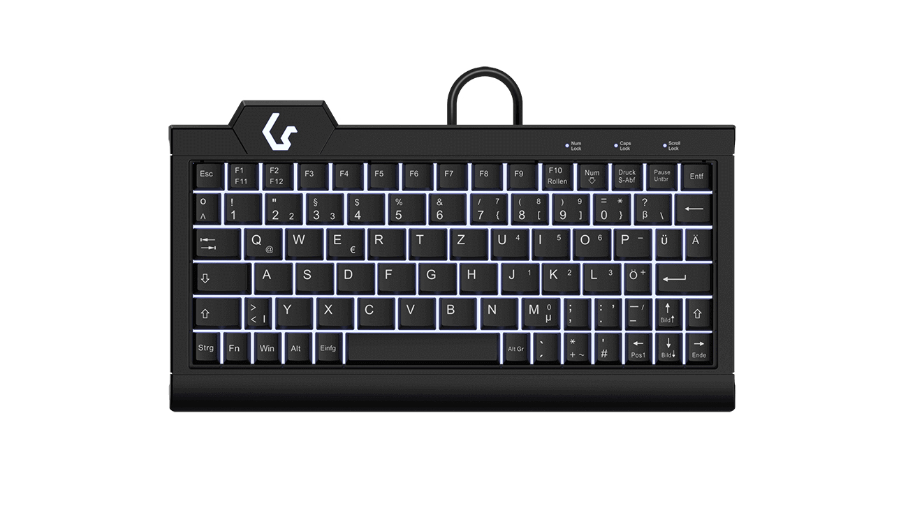 KeySonic KSK-3010ELC (DE) Tastatur Haus USB QWERTZ Deutsch Schwarz