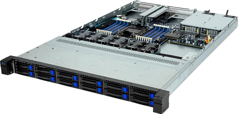 GIGABYTE R163-S32-AAG1 LGA 4677 (Socket E) Rack (1U) Black, Steel