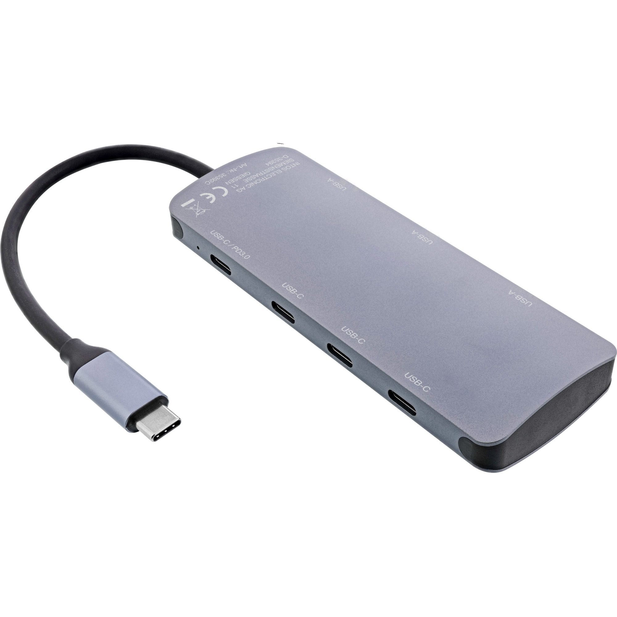 InLine USB 3.2 Gen.2 Hub, 4x USB-C + 3x USB-A, PD – image 1