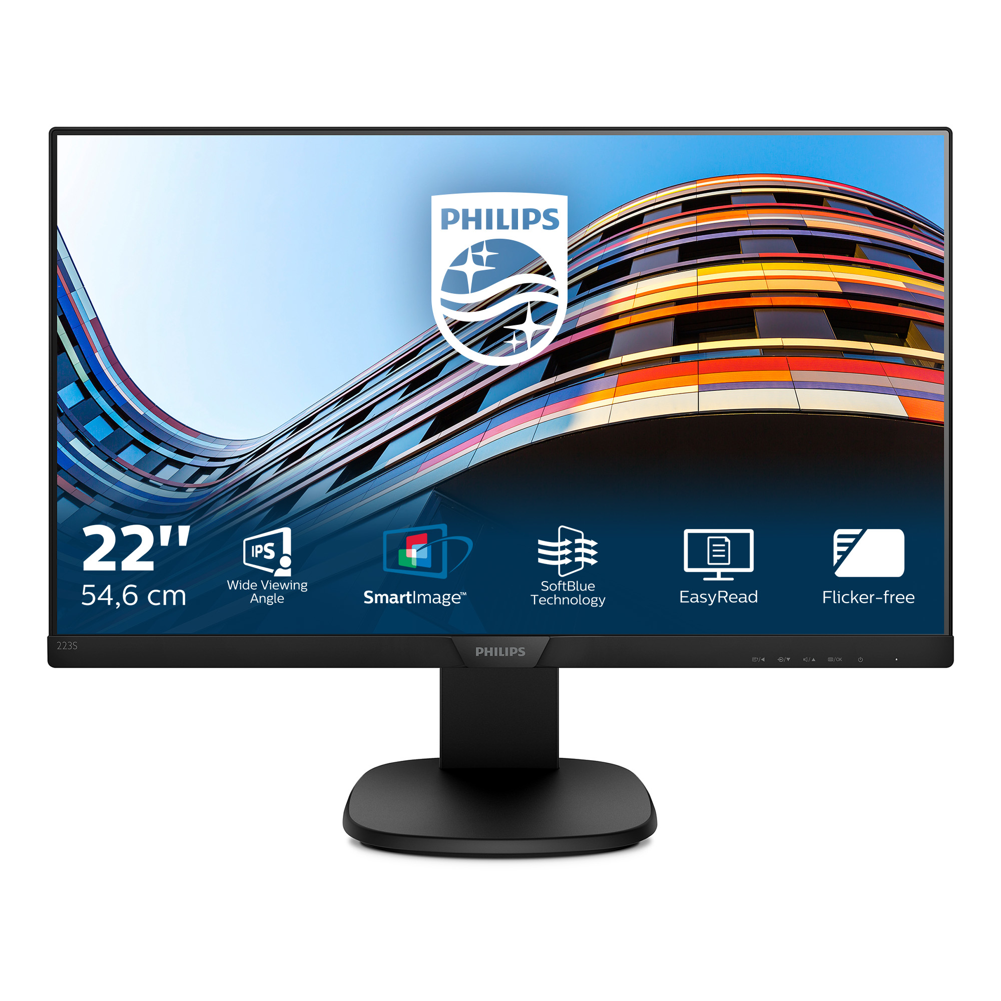 Philips S Line LCD monitor with SoftBlue Technology 223S7EHMB/00 – image 2