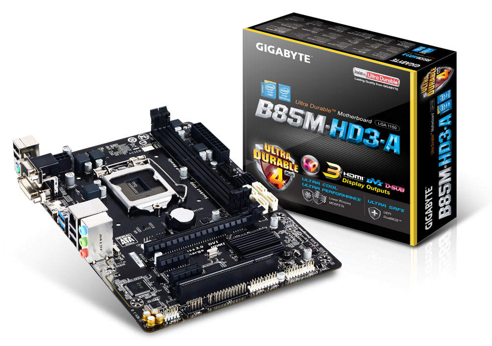 GIGABYTE GA-B85M-HD3-A motherboard Intel® B85 LGA 1150 (Socket H3) micro ATX