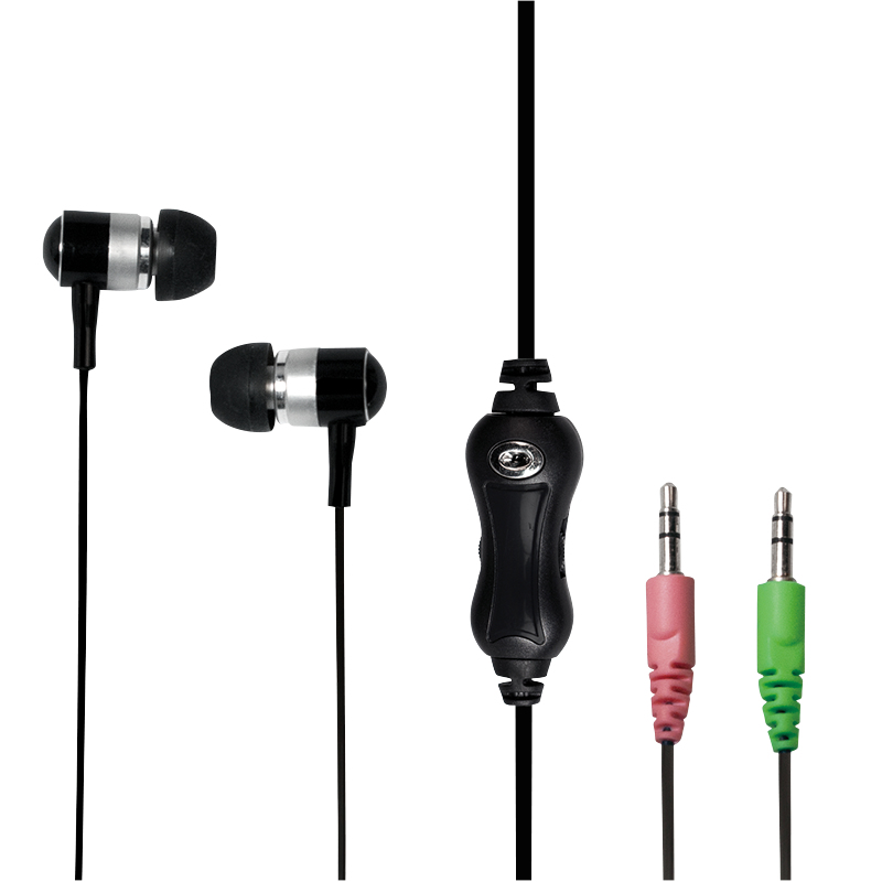 LogiLink HS0018A headphones/headset Wired In-ear Calls/Music Black