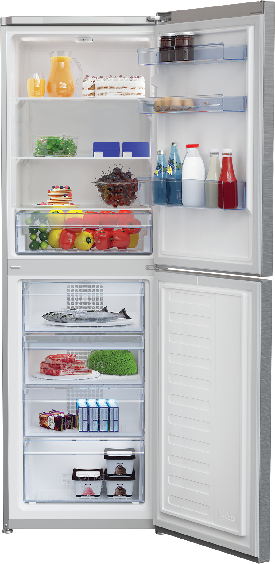 Beko RCHE390K30XPN fridge-freezer Freestanding – image 3