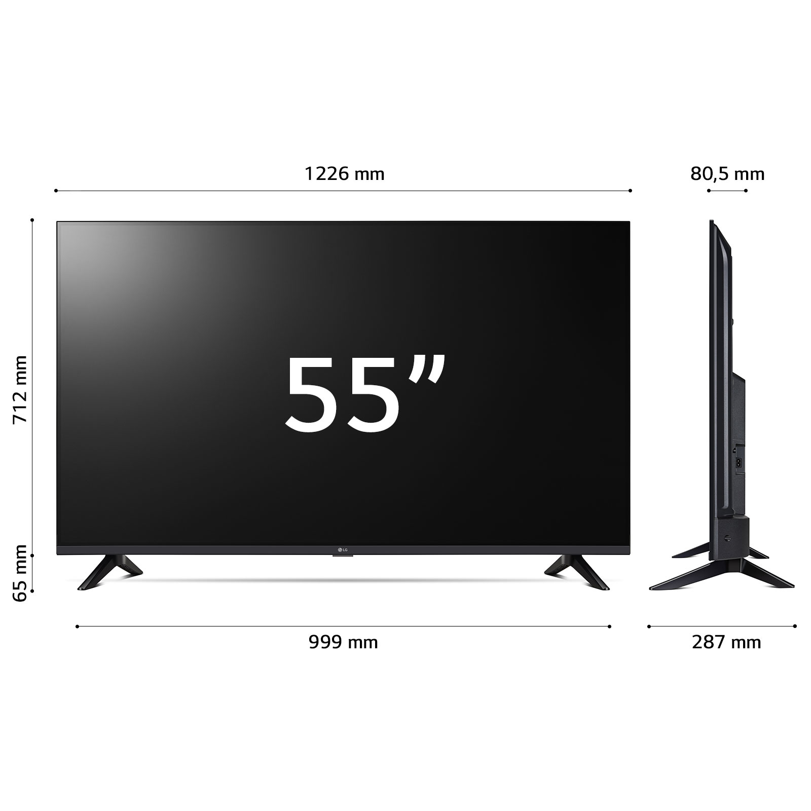 LG 55UR74006LB 139.7 cm (55") 4K Ultra HD Smart TV Wi-Fi Black – image 3