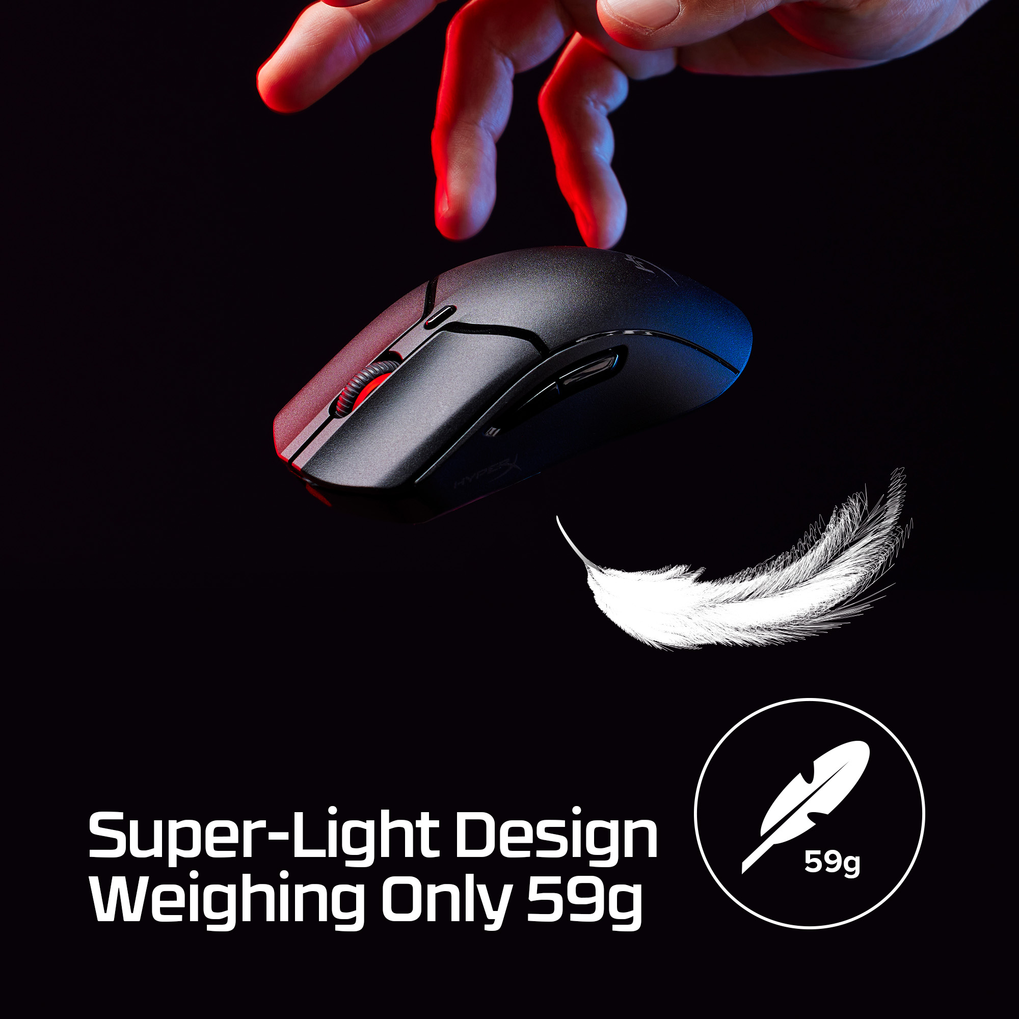 HyperX Pulsefire Haste 2 Mini Wireless Black Gaming Mouse – image 6