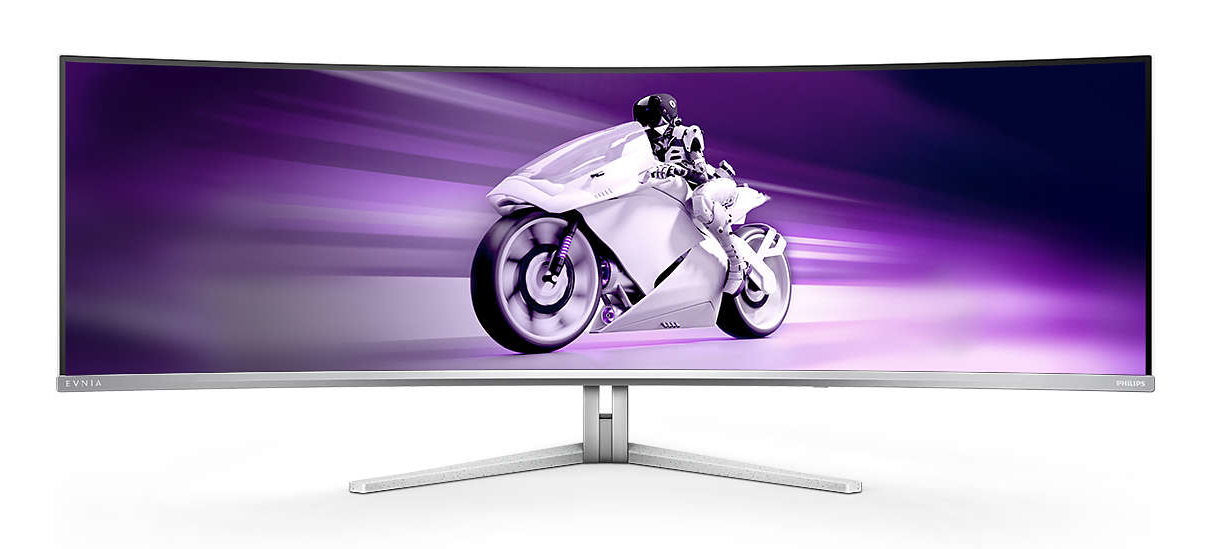 Philips Evnia 8000 49M2C8900L/00 Computerbildschirm 124,2 cm (48.9″) 5120 x 1440 Pixel Dual QHD QD-OLED Weiß