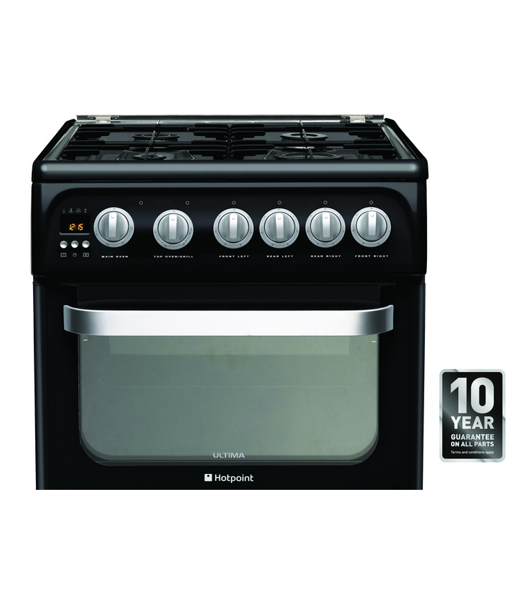 Hotpoint HUG52K cooker Freestanding cooker Natural gas Gas Black – image 2