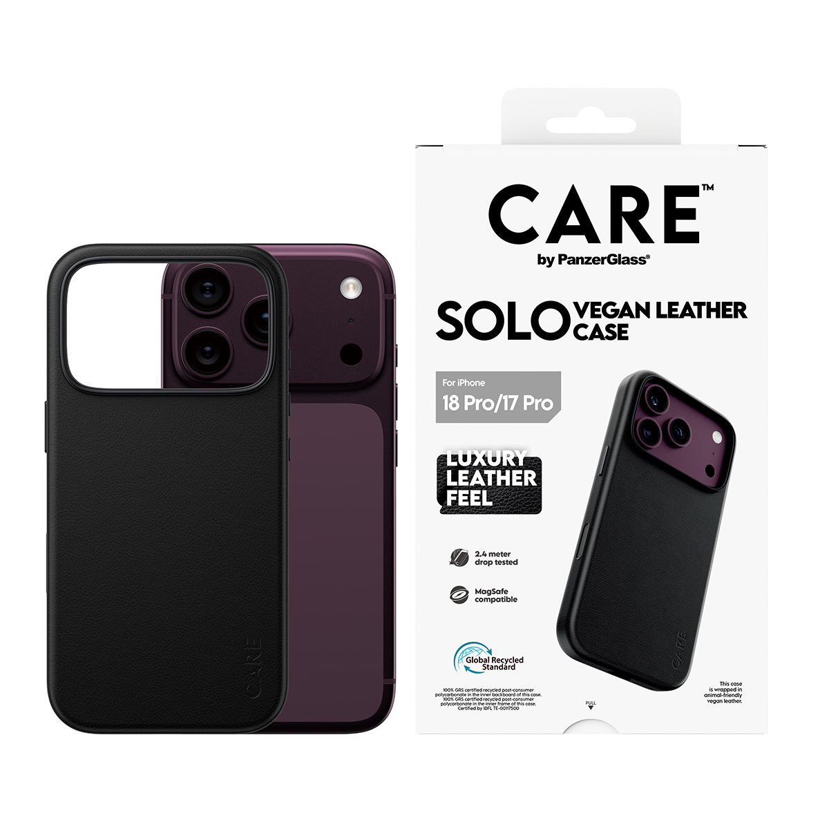 PanzerGlass CARE™ by PanzerGlass® Solo Vegan Leather Case Black w. MagSafe iPhone 18 Pro | 17 Pro – image 2
