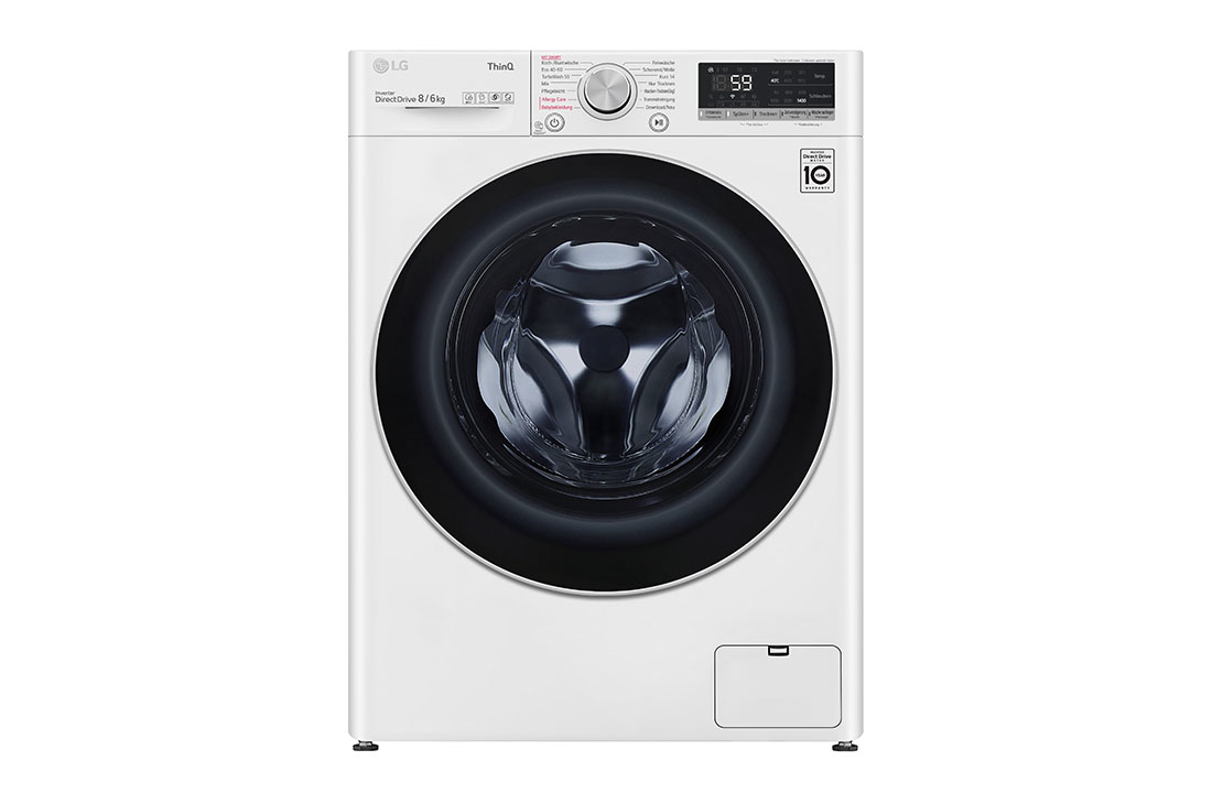LG V4WD86S1B washer dryer Built-in Front-load White – image 1