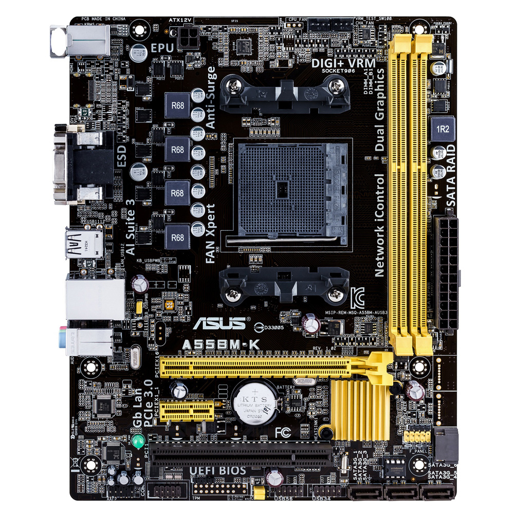 ASUS A55BM-K AMD A55 FCH Socket FM2+ micro ATX