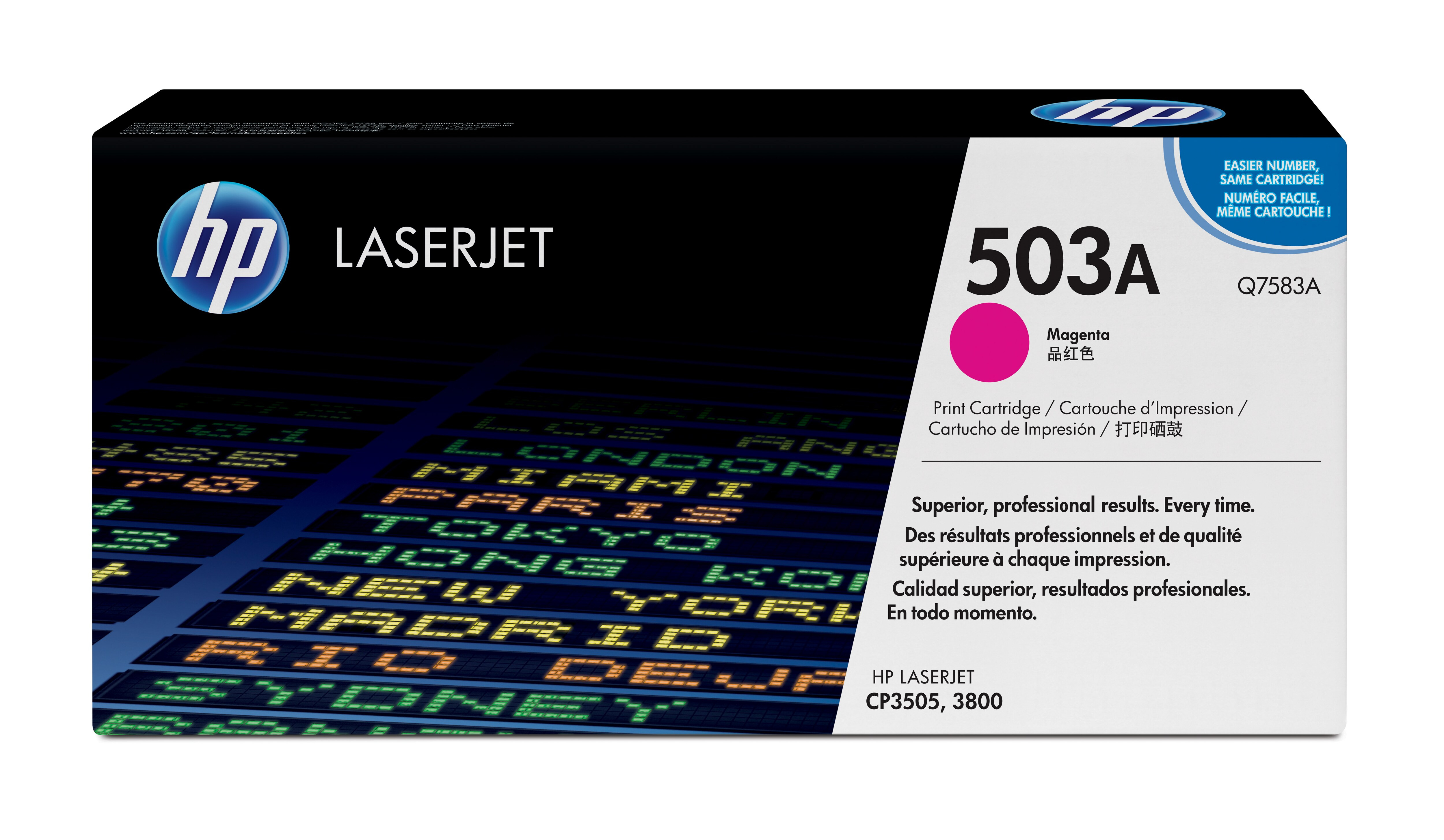 Cartucho de Tóner HP 503A - Magenta - LaserJet - Original (Q7583A) - Q7583A