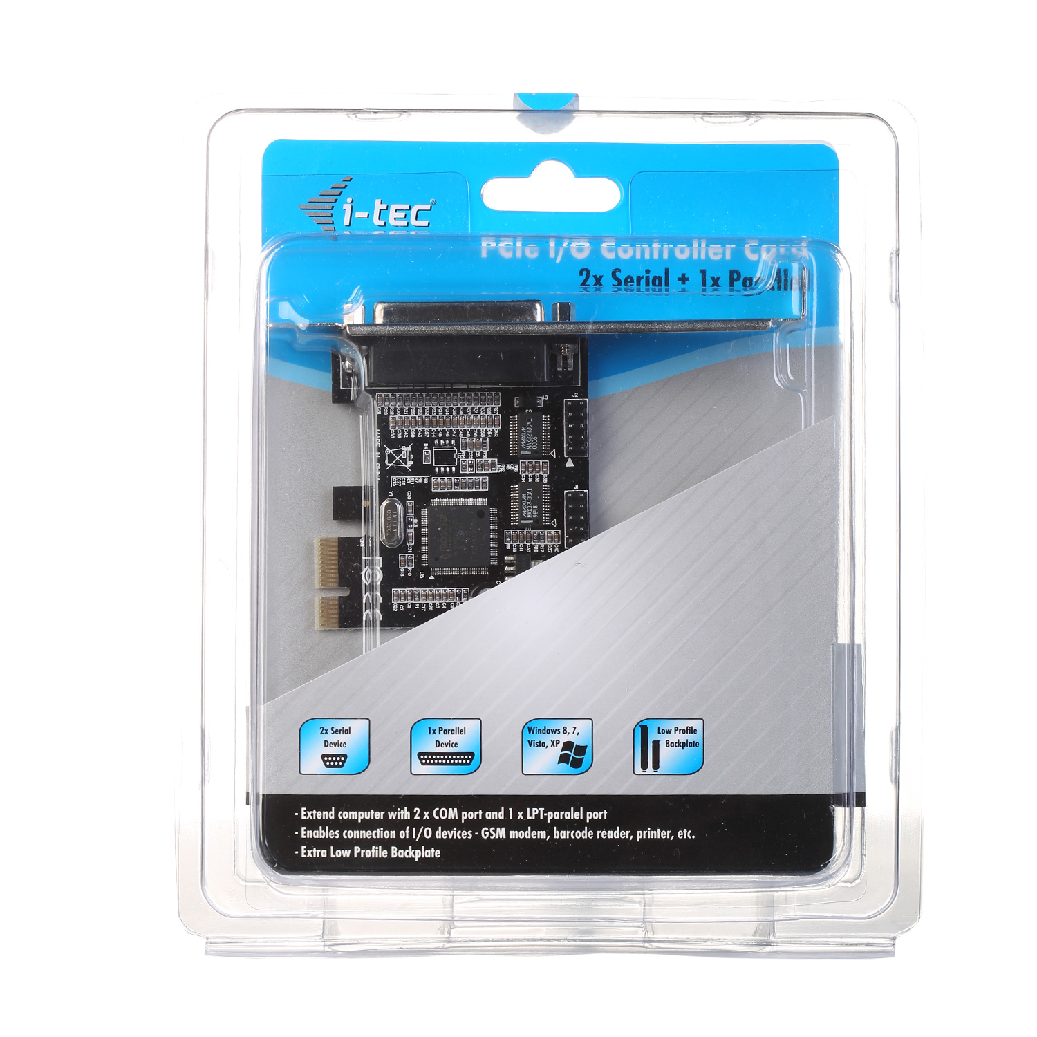i-tec PCI-Express Card 2x Serial RS232 + 1x Parallel DB25 – image 4