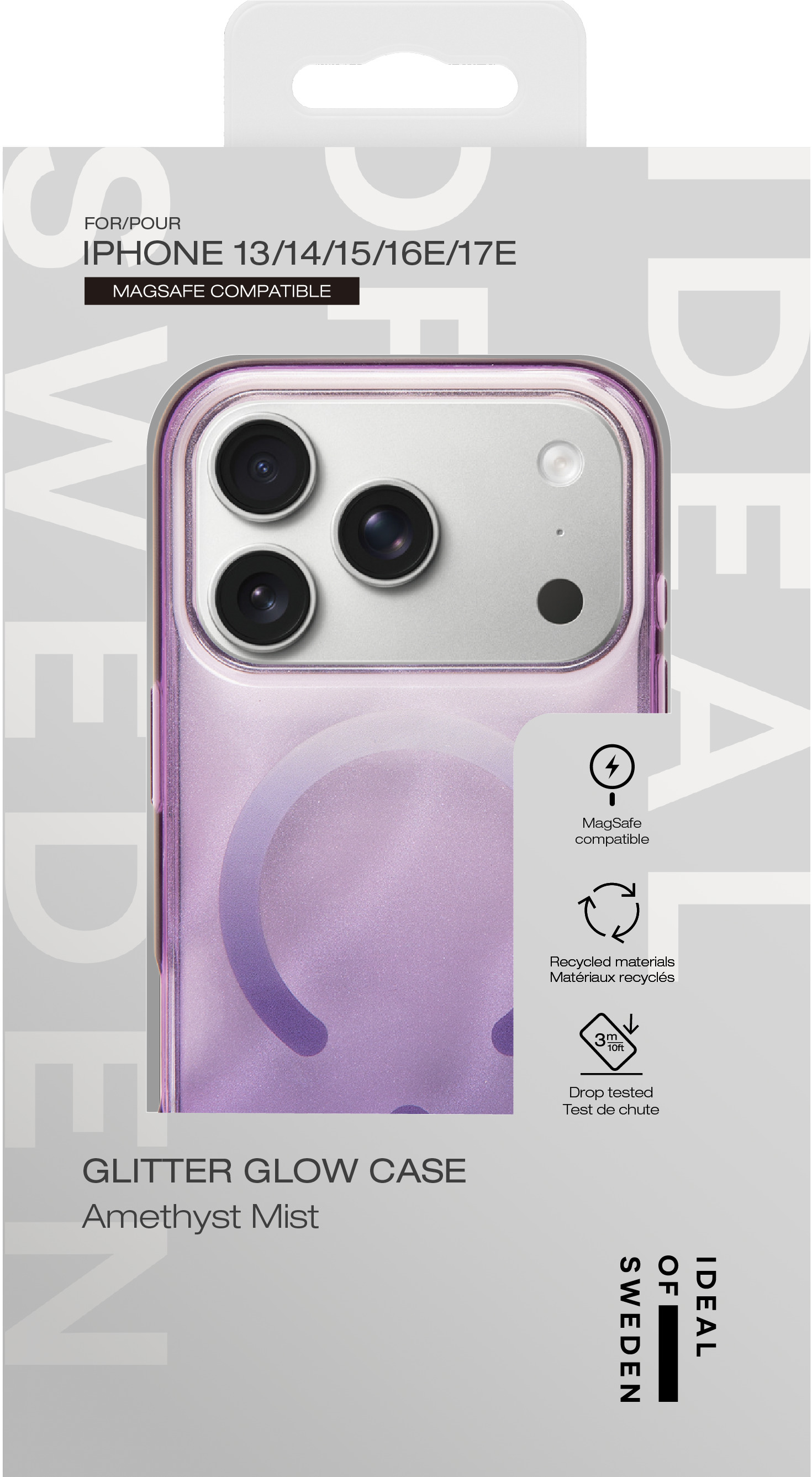 iDeal of Sweden Clear Case MagSafe iPhone 13 / 14 / 15 / 16e / 17e Amethyst Mist – image 4