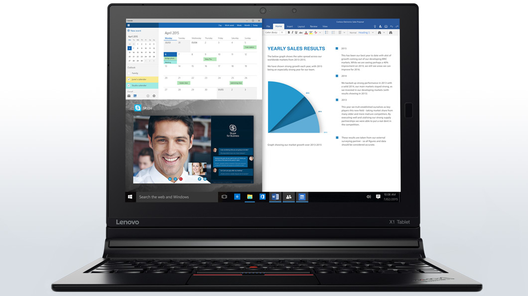 Lenovo ThinkPad X1 4G Intel® Core™ m5 LTE 256 GB 30.5 cm (12") 8 GB Wi-Fi 5 (802.11ac) Windows 10 Pro Black – image 2