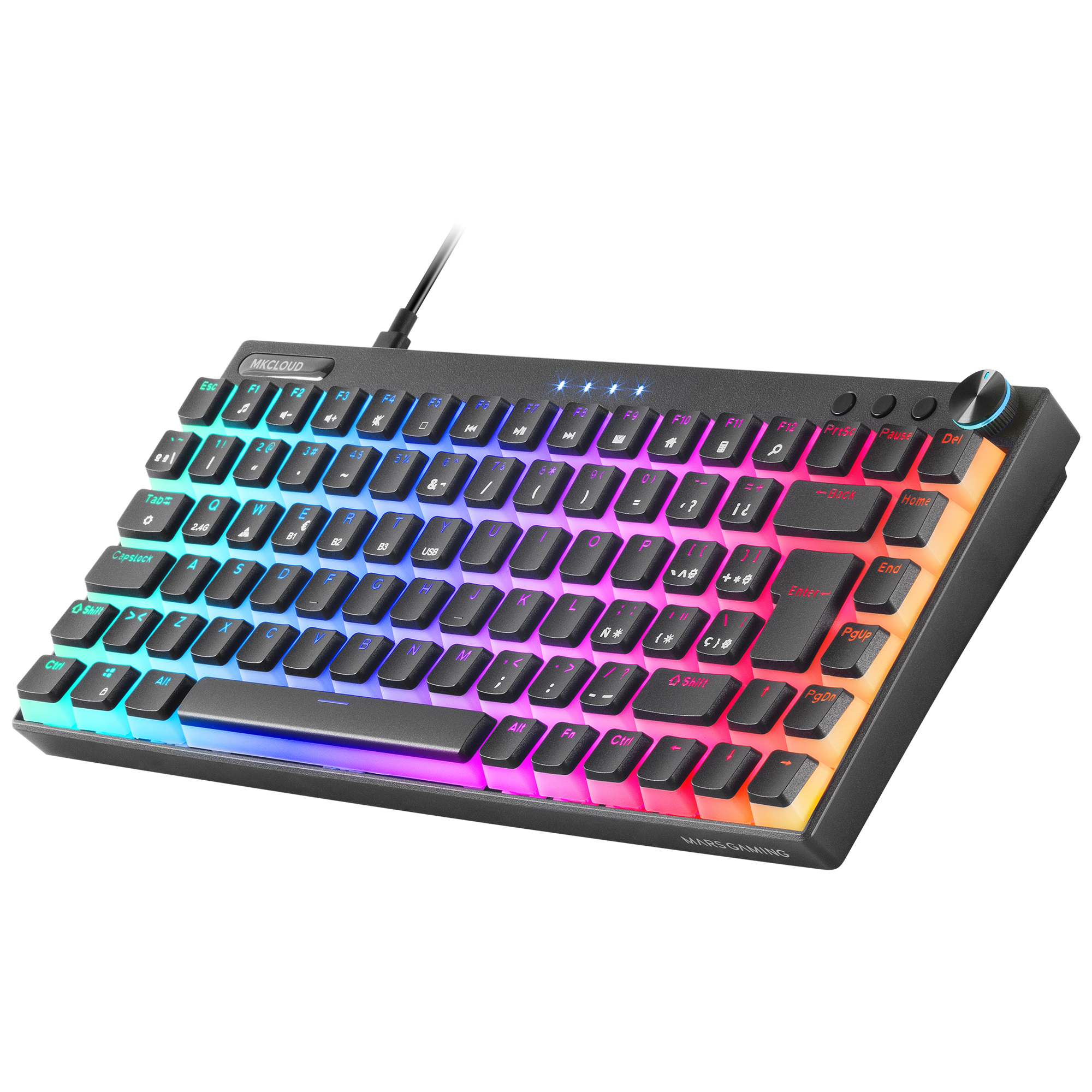 Mars Gaming MKCLOUD Wireless RGB Keyboard Black Switch Blue French – image 6