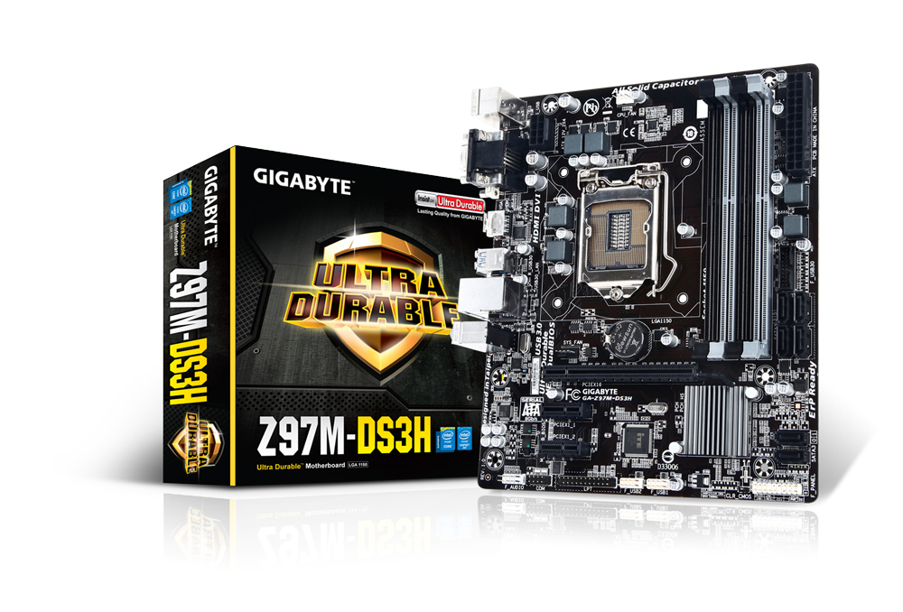 GIGABYTE GA-Z97M-DS3H motherboard Intel® Z97 LGA 1150 (Socket H3) micro ATX – image 1