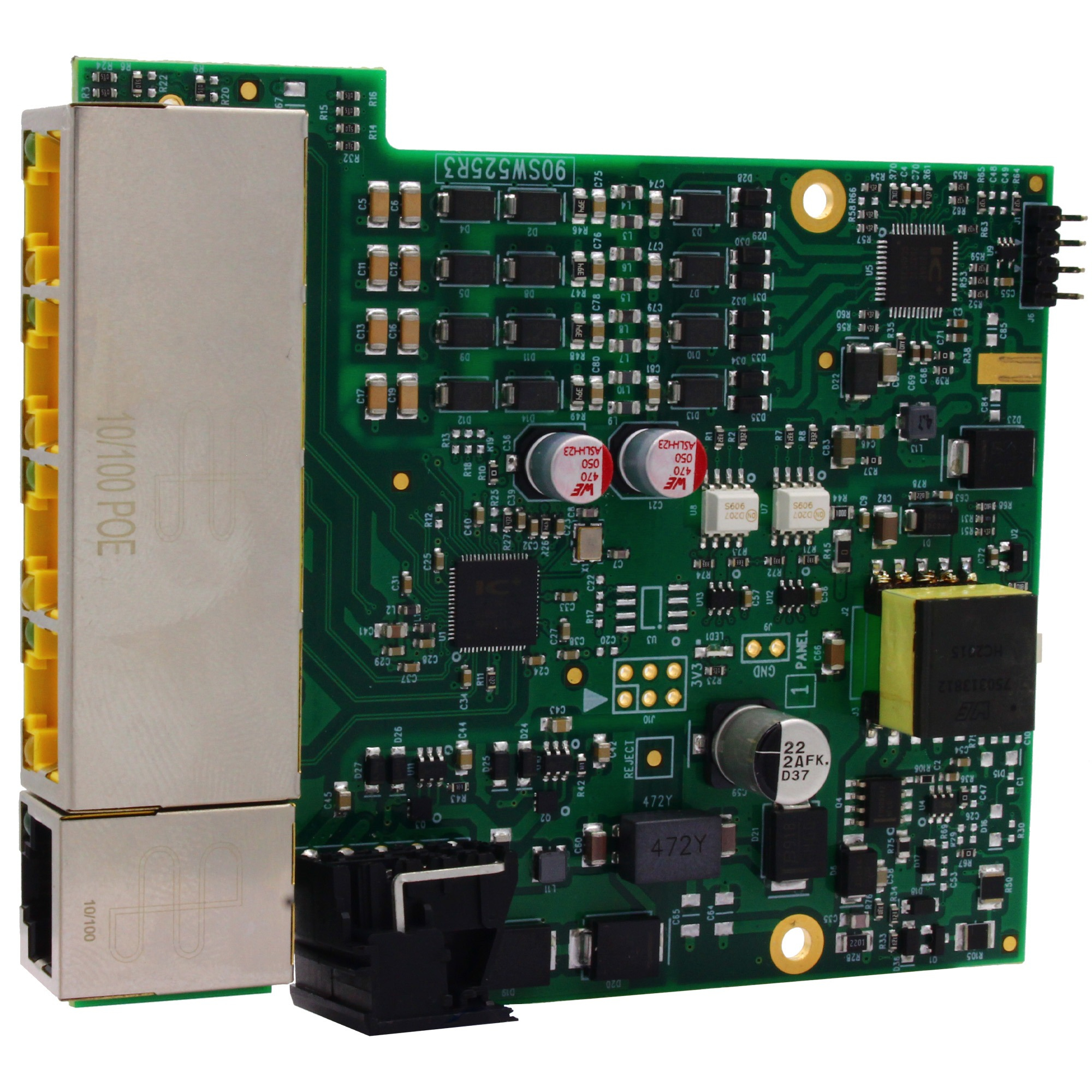 Brainboxes Embedded Industrial 5 Port PoE+ 10/100 Ethernet Switch – image 2