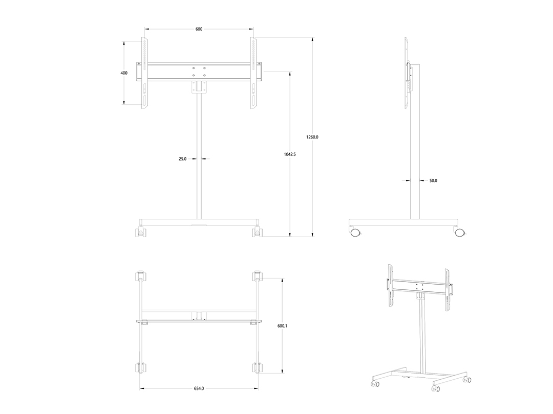 Multibrackets M TV Studio Floorbase Black – image 6