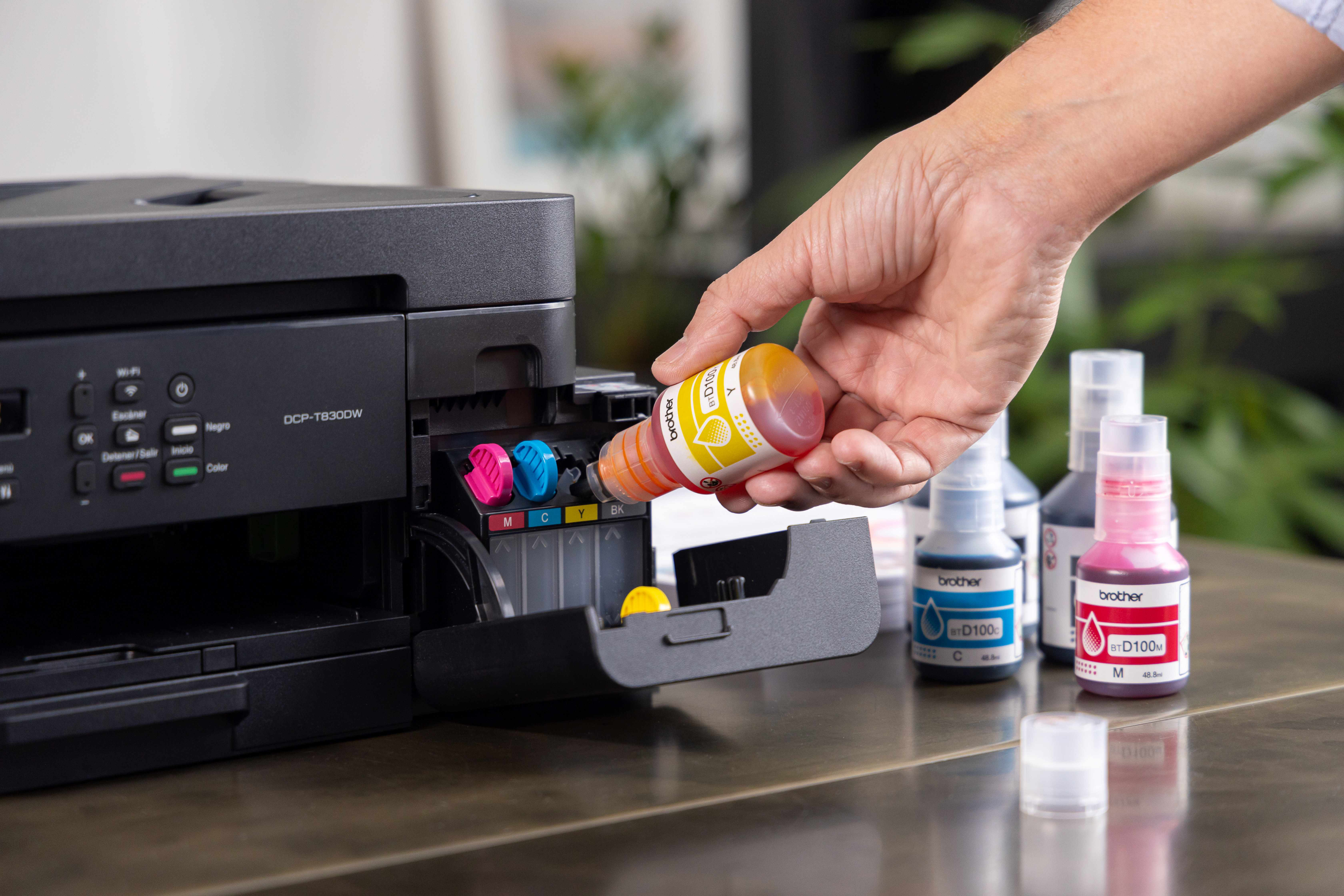 Multifuncional Brother DCP-T830DW - 30ppm Negro - 26ppm Color - Tinta Continua - Wi-Fi - USB - Dúplex - DCPT830DW Multifuncional Brother DCP-T830DW - 30ppm Negro - 26ppm Color - Tinta Continua - Wi-Fi - USB - Dúplex - DCPT830DW