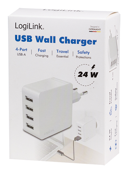 LogiLink PA0336W mobile device charger Universal White AC Fast charging Indoor – image 4