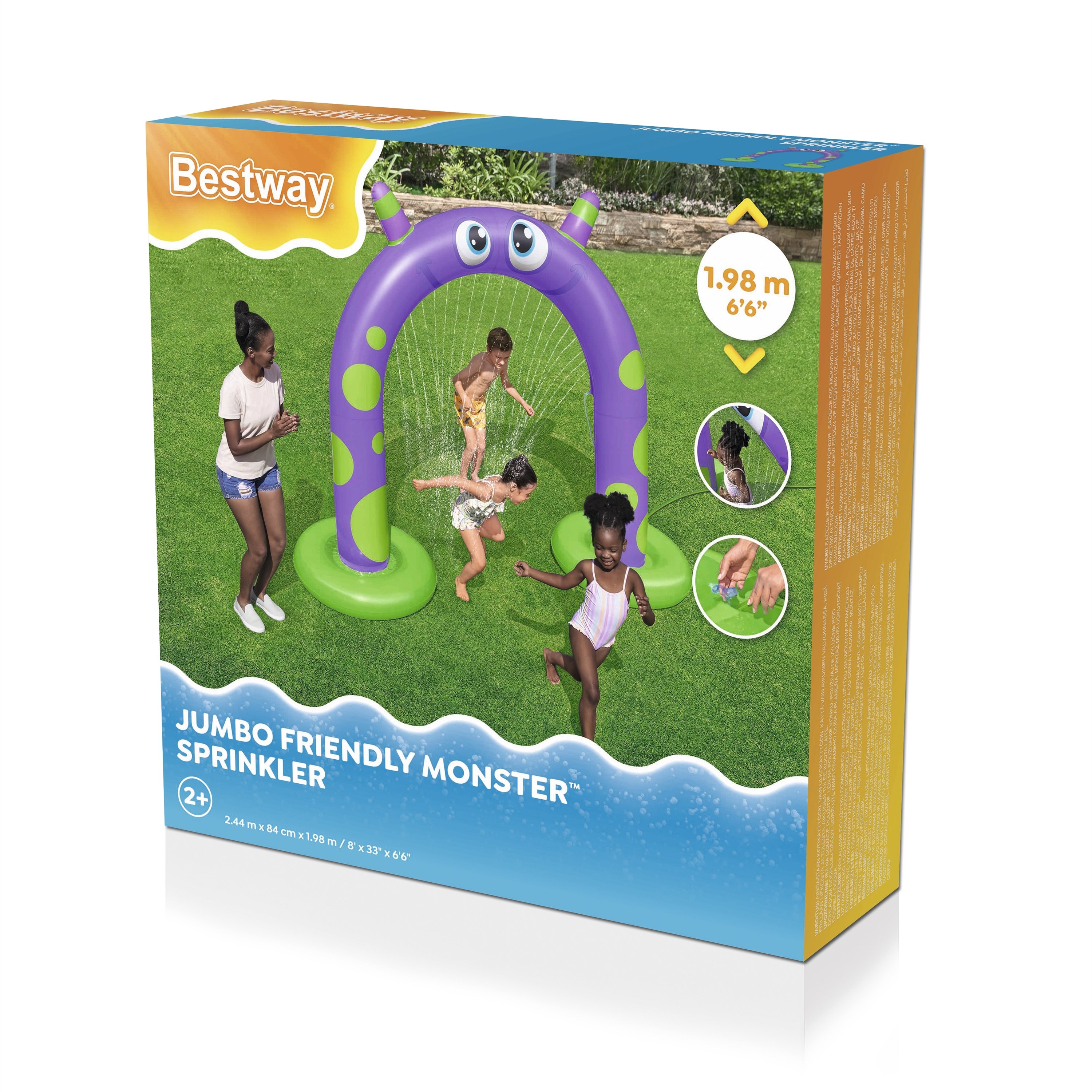 Resim Bestway Jumbo Friendly Monster Şişme Fıskiye 2,44 m x 84 cm x 1,98 m