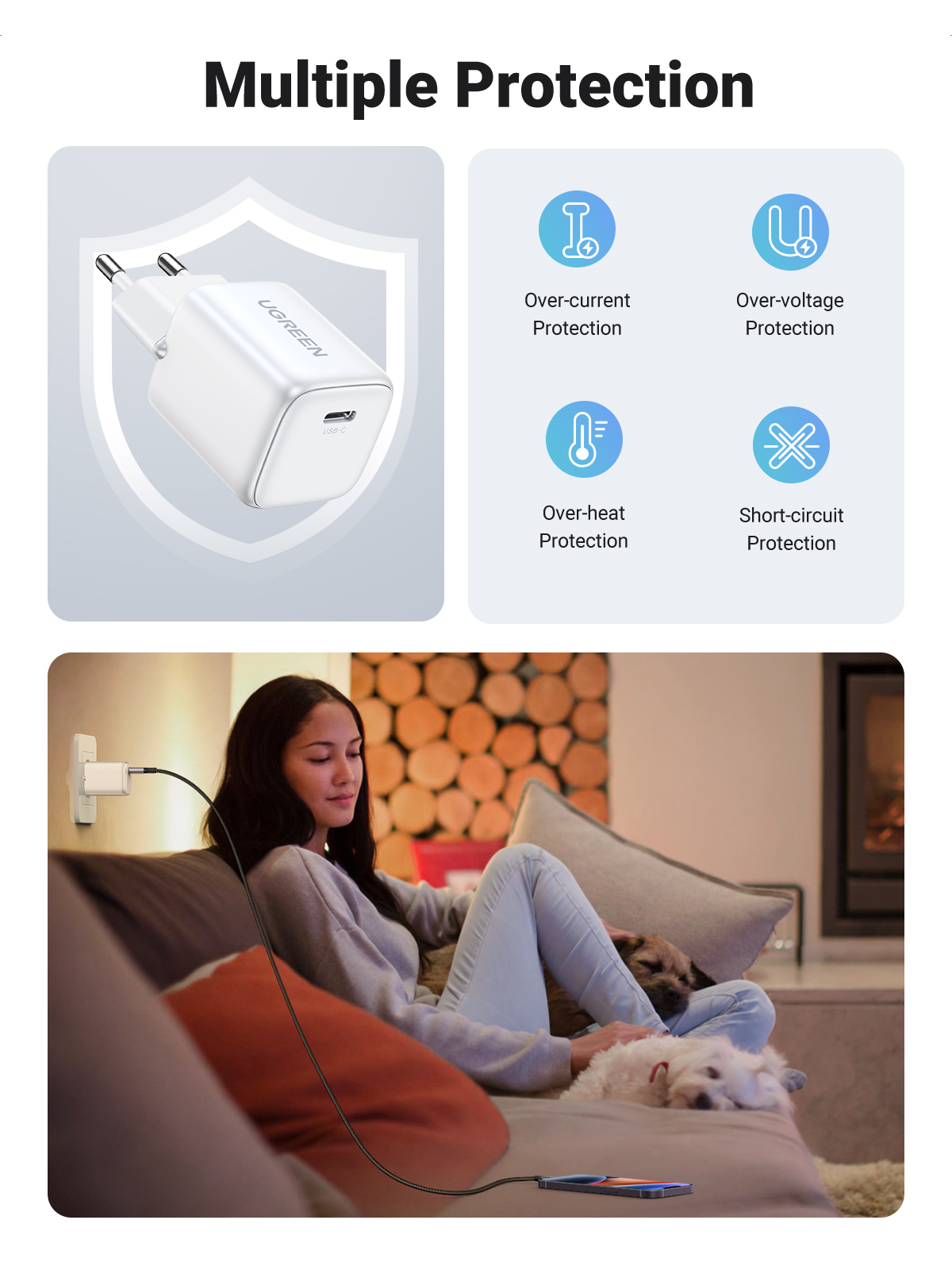 Ugreen 15324 mobile device charger Universal White AC Indoor – image 9