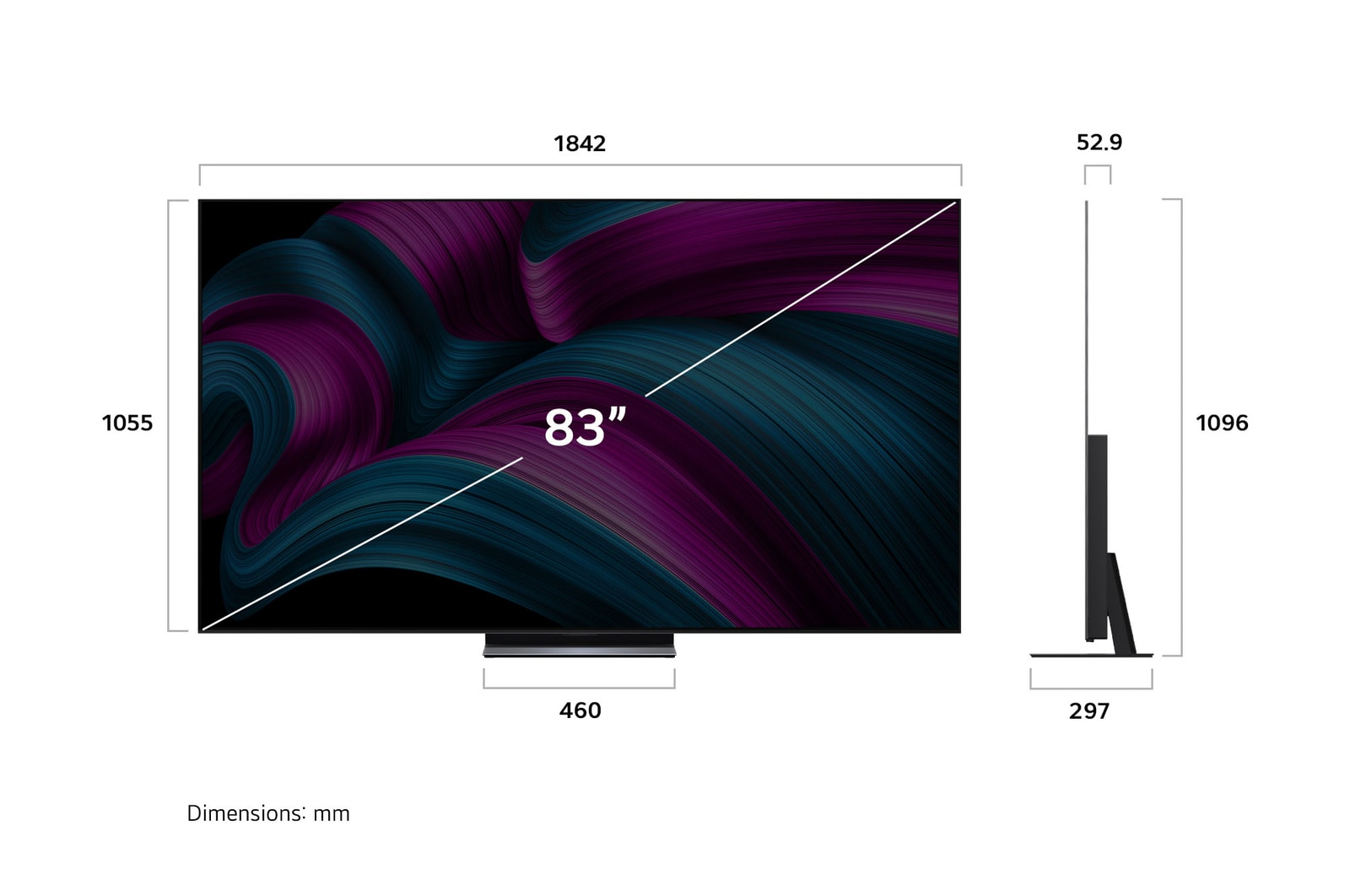 LG OLED evo AI OLED83C5ELA 2.11 m (83") 4K Ultra HD Smart TV Wi-Fi Black – image 4