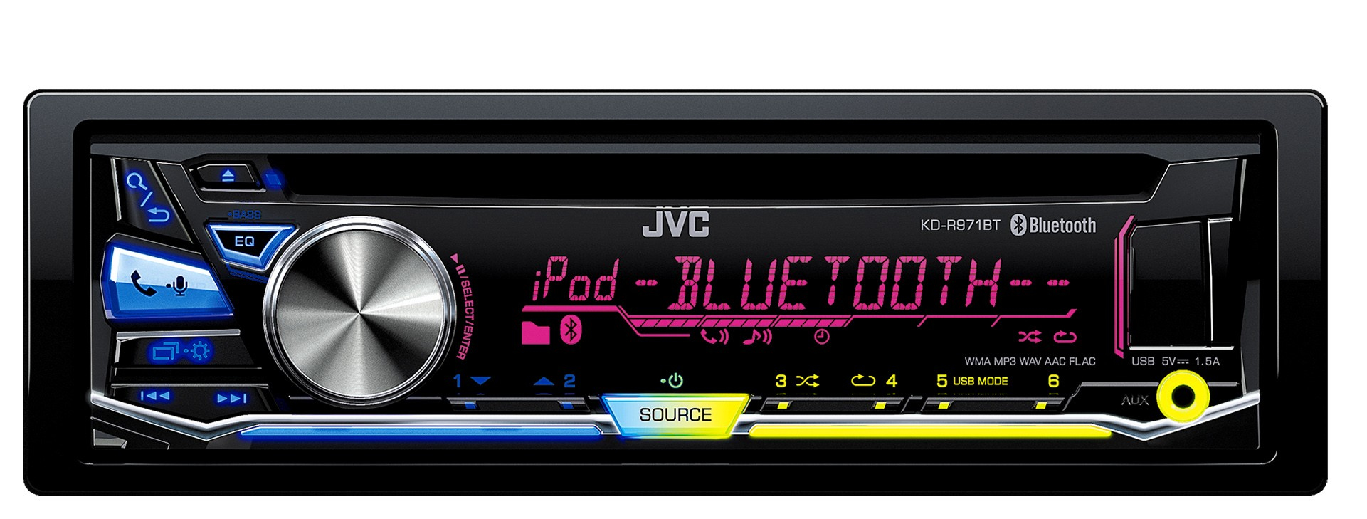 JVC KD-R971BT Black Bluetooth