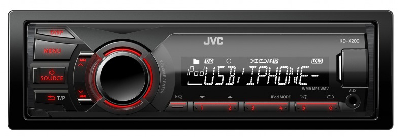 JVC KD-X200E car media receiver Black